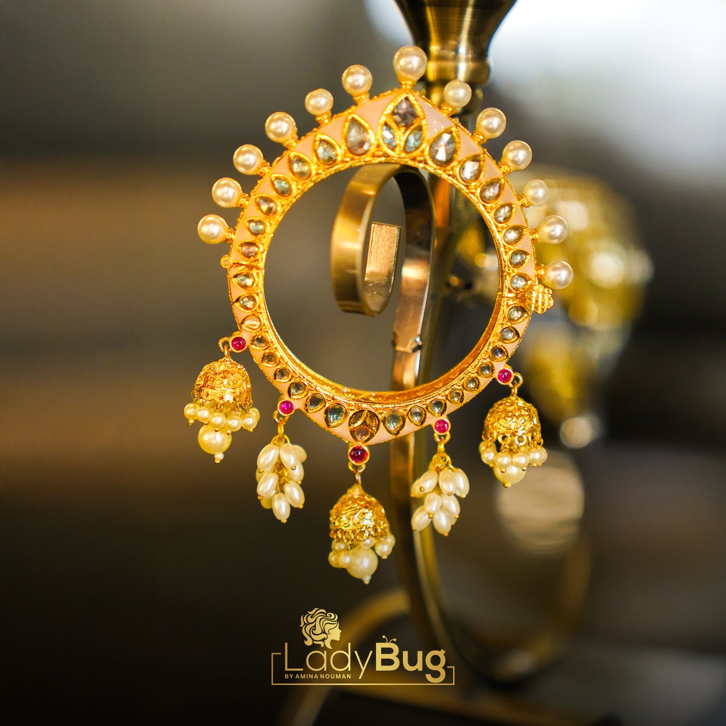 Kundan Bridel Kara with White Pearls