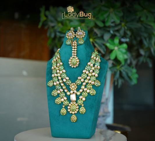 Bridal Kundan Rani Haar Set with Chokar